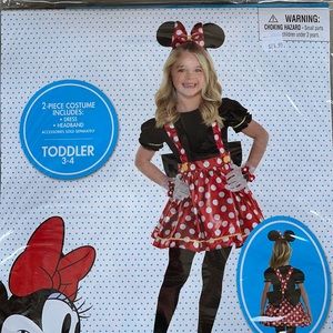 Minnie Mouse Black/Red Children’s Costume! New